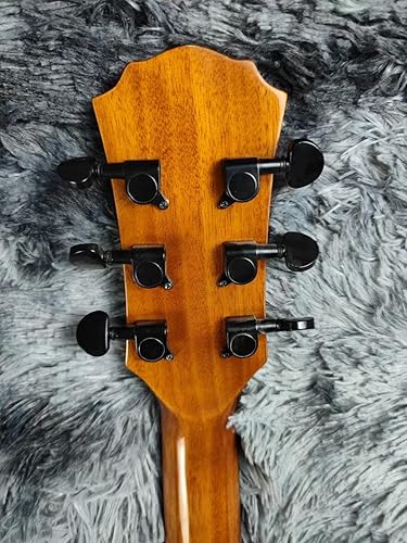 Miniatura 3 de YYYSHOPP Guitarra acústica sólida de 41 pulgadas de caoba guitarra acústica principiante guitarra acústica (color solo guitarra, tamaño 41 pulgadas)