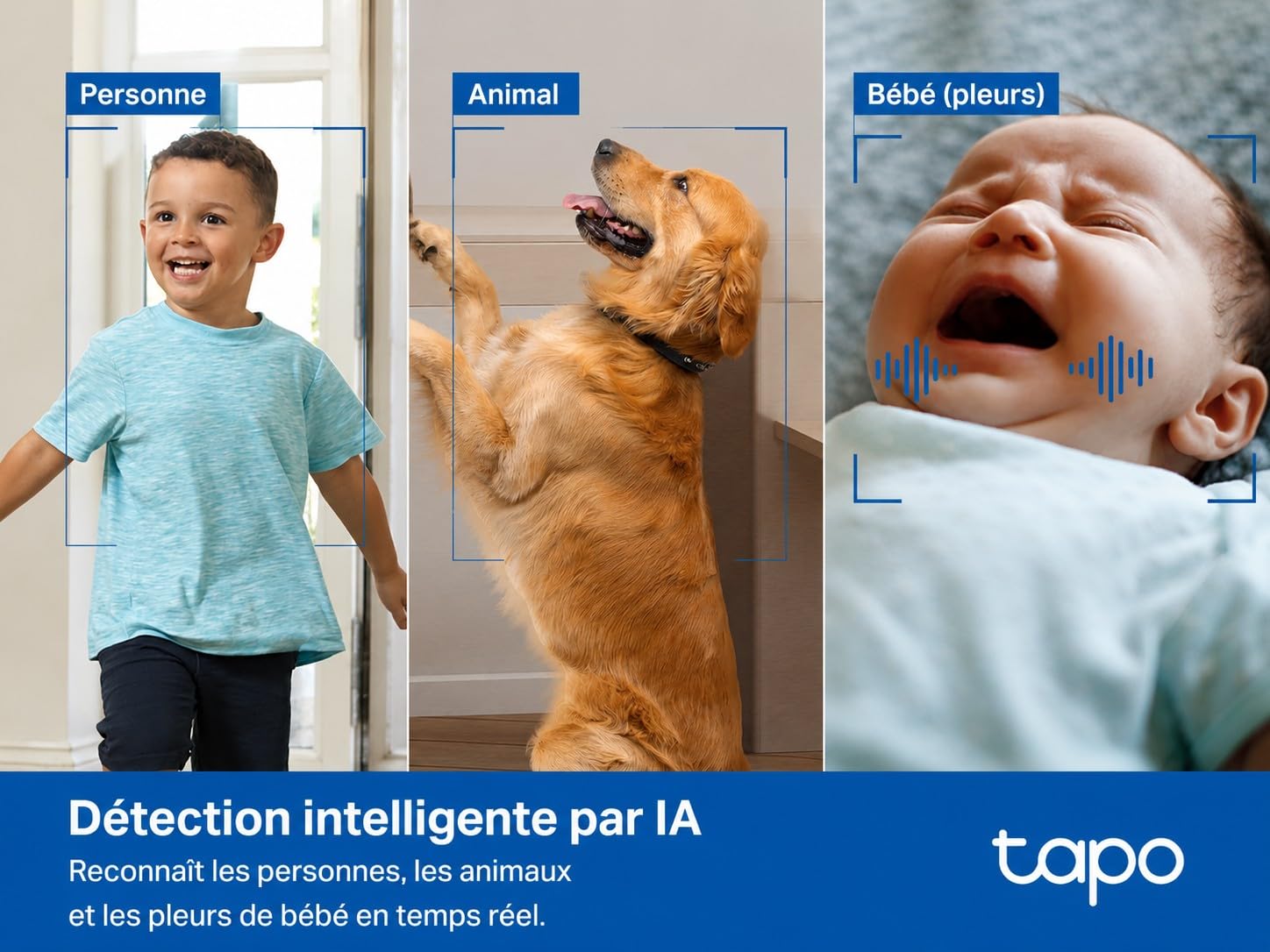 Tapo C250 Caméra de Surveillance Intérieure 4K 8MP, 360° Pan/Tilt, Détection IA Gratuite, Suivi Auto Zoom, Vision Nocturne 12m, Audio Bidirectionnel, Stockage Local