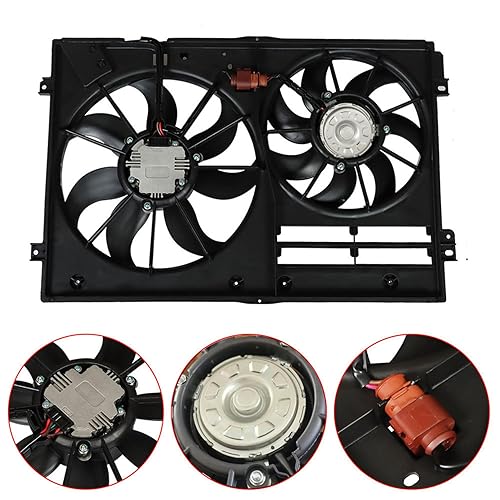 Miniatura 3 de labwork Reemplazo de la asamblea de ventilador de enfriamiento del radiador del motor VW3120100 para Jetta Passat Golf de poco ruido