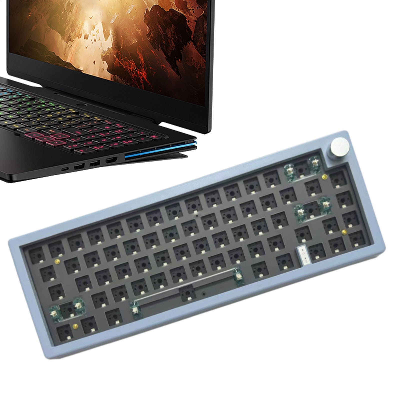 Generico Mechanische RGB- – Mini mechanische Eingabekarte, beleuchtete | Tastenreihe, Präzisionskontrollzifferblatt, Longtail-Attribut für Peripheriegeräte | Funktionales Zubehör für Zone