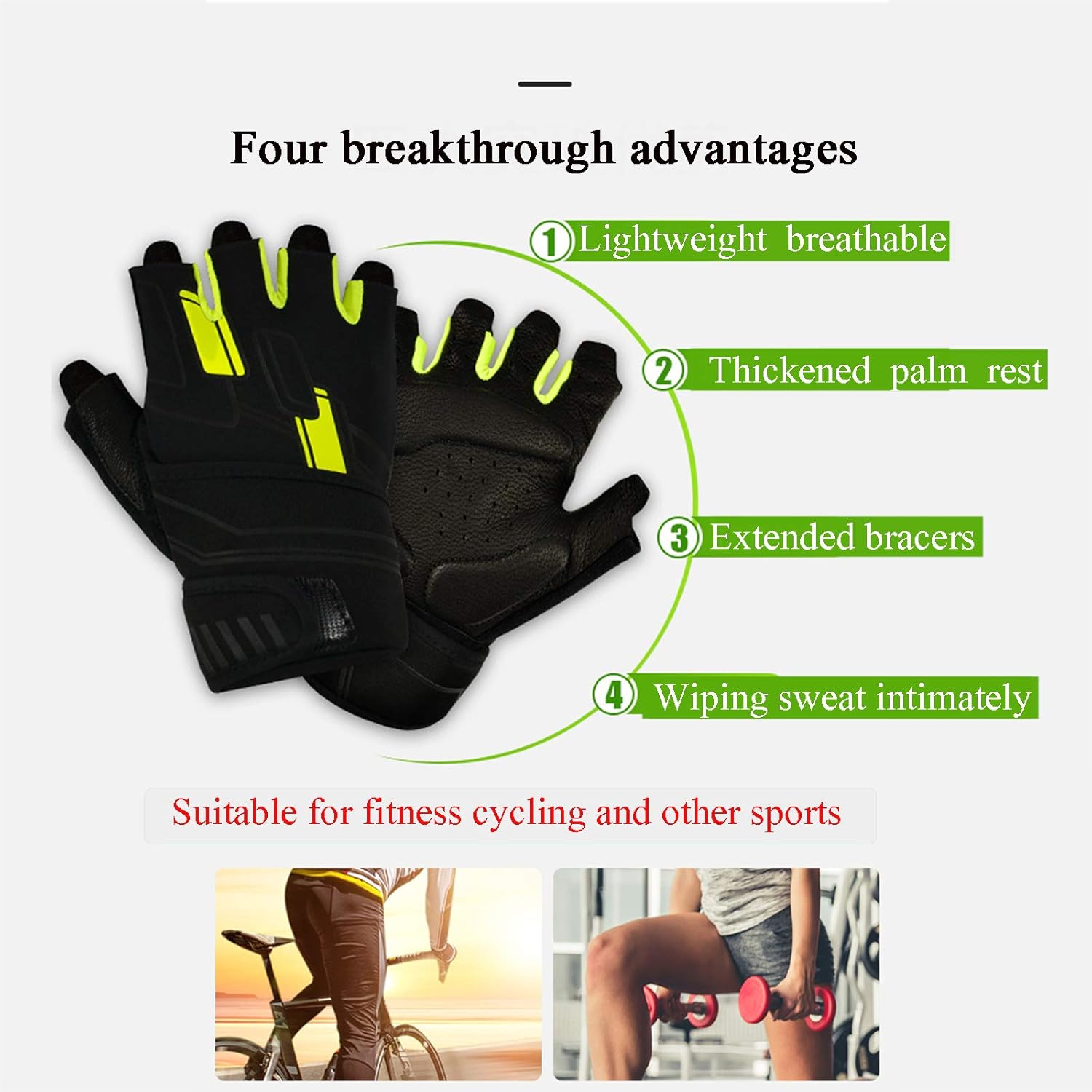 Fingerless Leather Cycling, Half Finger Gloves, Full Finger Half Finger Gloves for Men and Women Knuckle Gloves for Outdoor Sports and Work Suitable for Cycling Motorcycle,D,XS