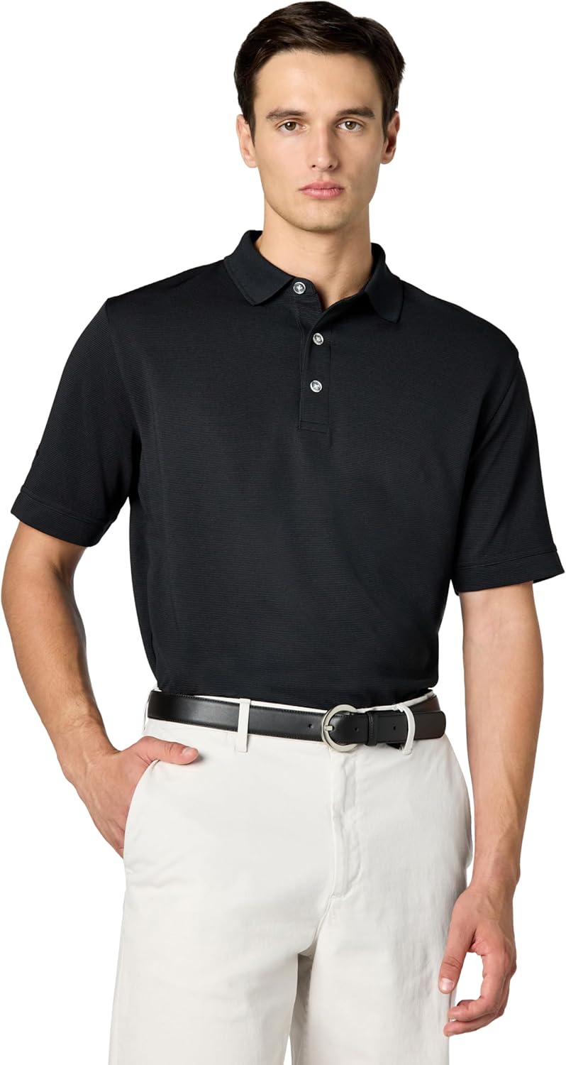 Callaway Mens Short Sleeve Stretch Ottoman Performance Golf Polo, Moisture-Wicking, Sun Protection (Available in Big & Tall)