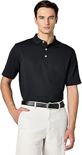 Mens Short Sleeve Stretch Ottoman Performance Golf Polo, Moisture-Wicking, Sun Protection (Available in Big & Tall)