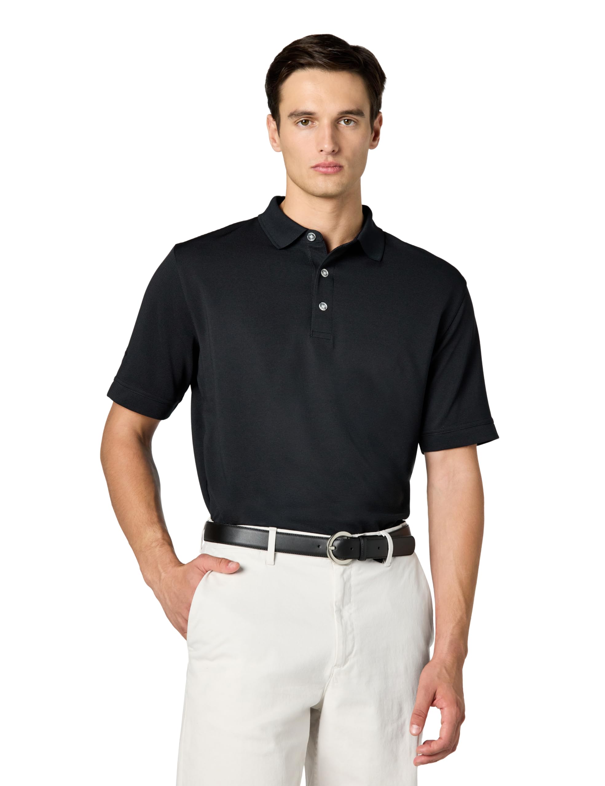 Mens Short Sleeve Ottoman Performance Golf Polo