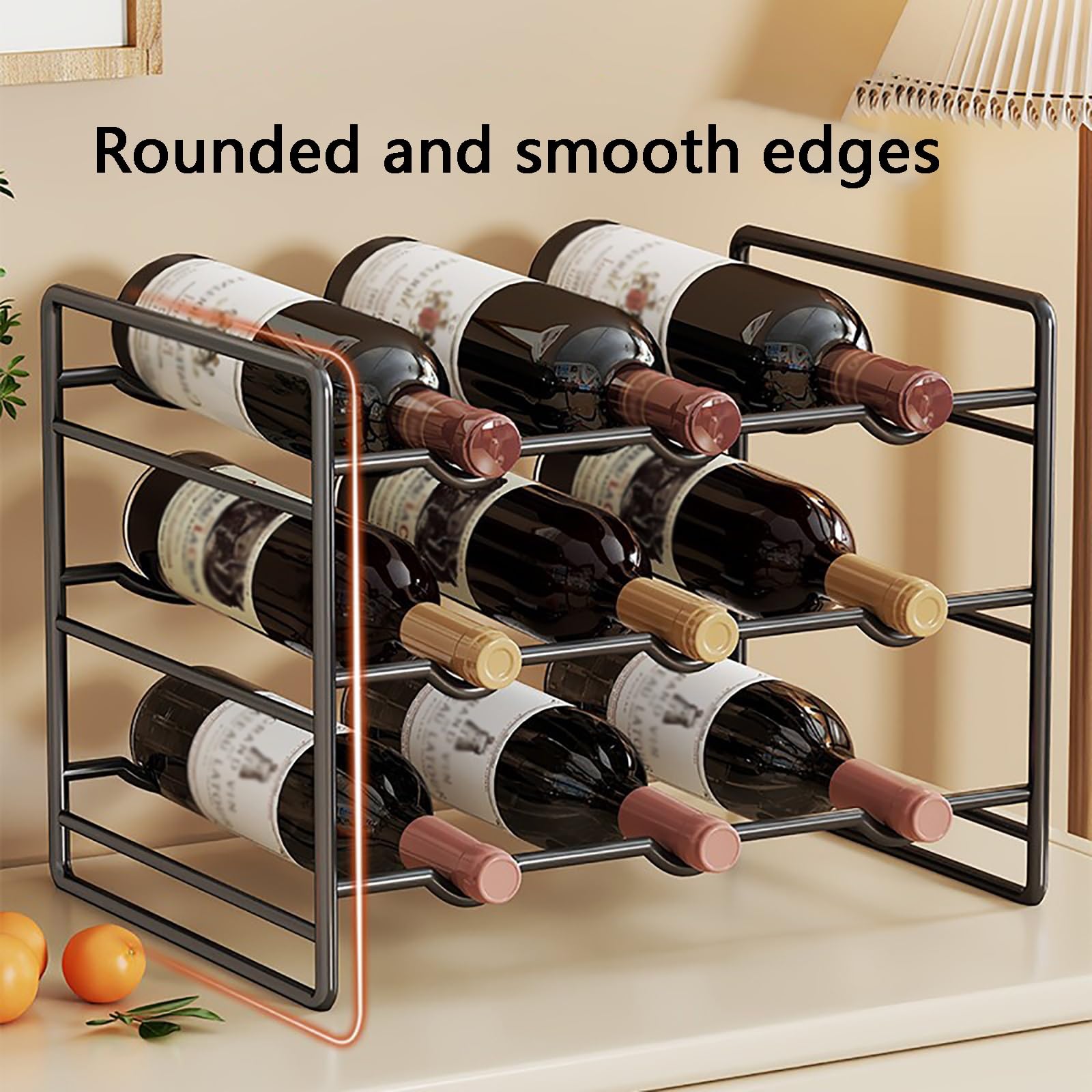 Casier à vin, Conception à 3 Couches, Aucun Assemblage requis, Minimaliste Moderne(White)