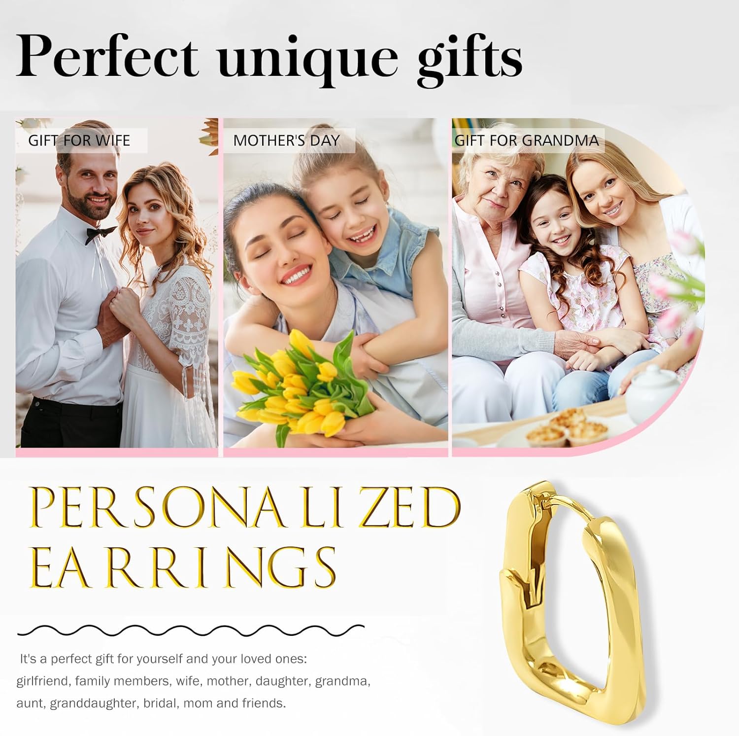 14K Gold Plated Stud Earrings for Women Hypoallergenic Lightweight Zircon Earrings Jewelry for Gifts - Image 7