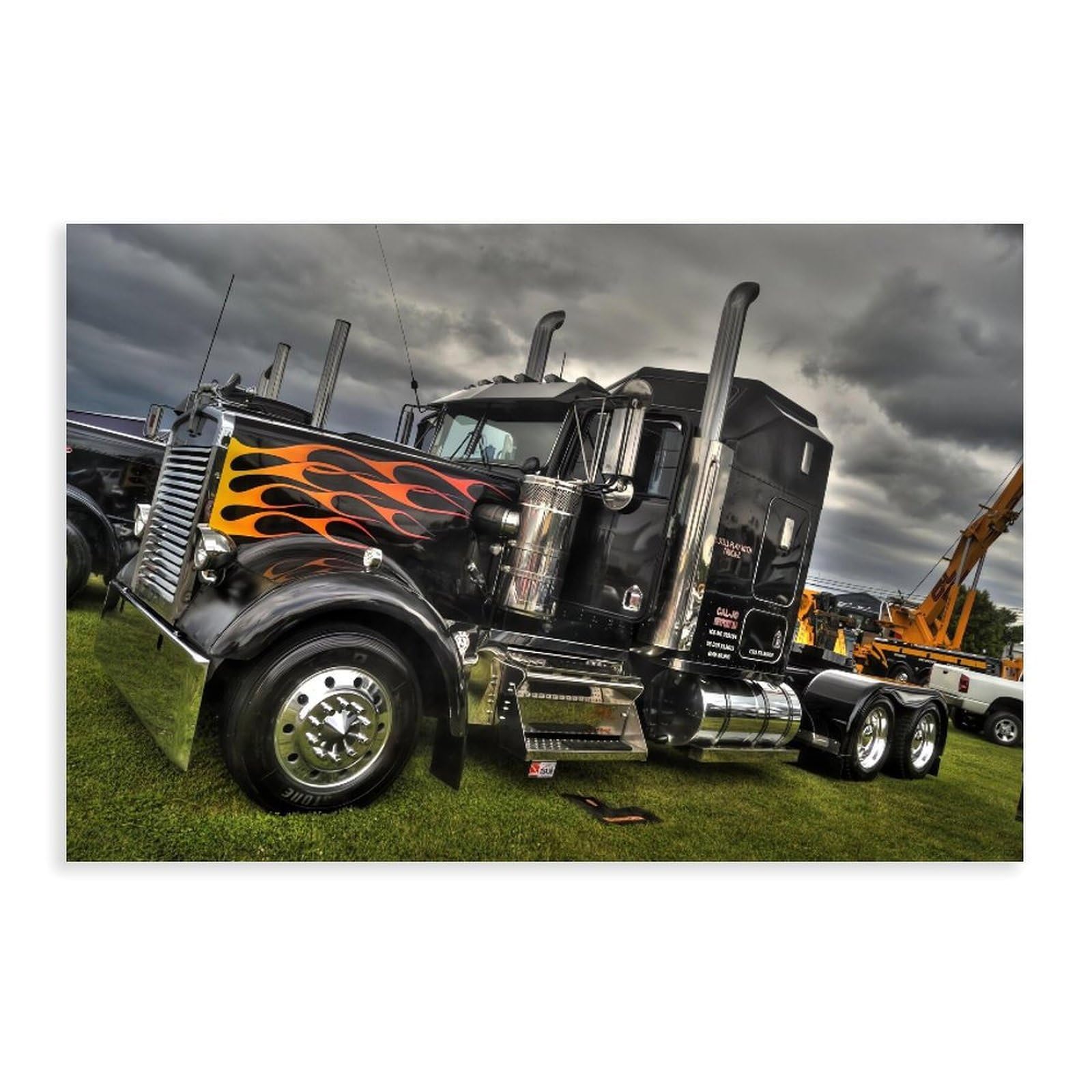 QNVJQKDSI American Truck (4) Canvas Poster Bedroom Decor Landscape Office Room Decor Gift 16" L X 24" W