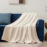Vista 313 de BEDELITE Fleece Blanket White Throw Blanket for Couch & Bed, Luxury Plush Cozy Fuzzy Blanket 50" x 60", Super Soft Warm Lightweight Throw Blanket
