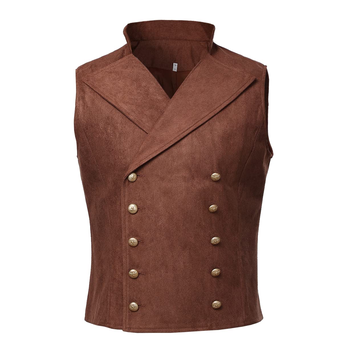 BPURB Chalecos de traje victoriano steampunk con doble botonadura gótica