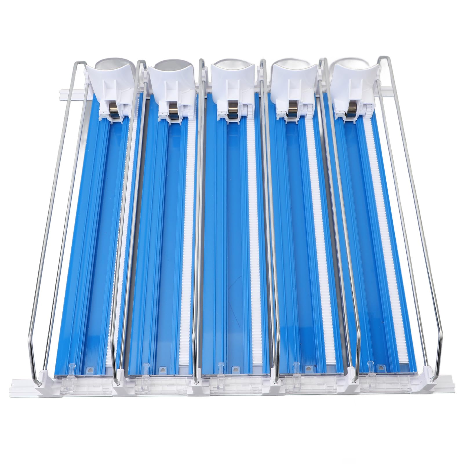 Dispensador de Bebidas para Nevera, Organizador Automático de Bebidas para Nevera, Dispensador Automático de Latas de Soda, Soporte de Bebidas Ajustable para Soda (Azul)