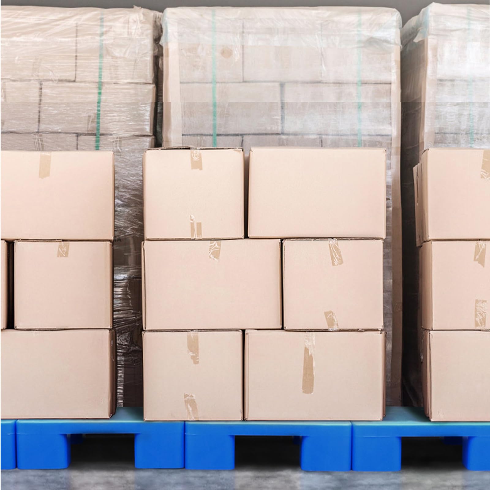 Pallet in plastica, Bancale pellet per pavimenti leggeri, per garage, Uso industriale, Seminterrato(40x30cm/16x12in)
