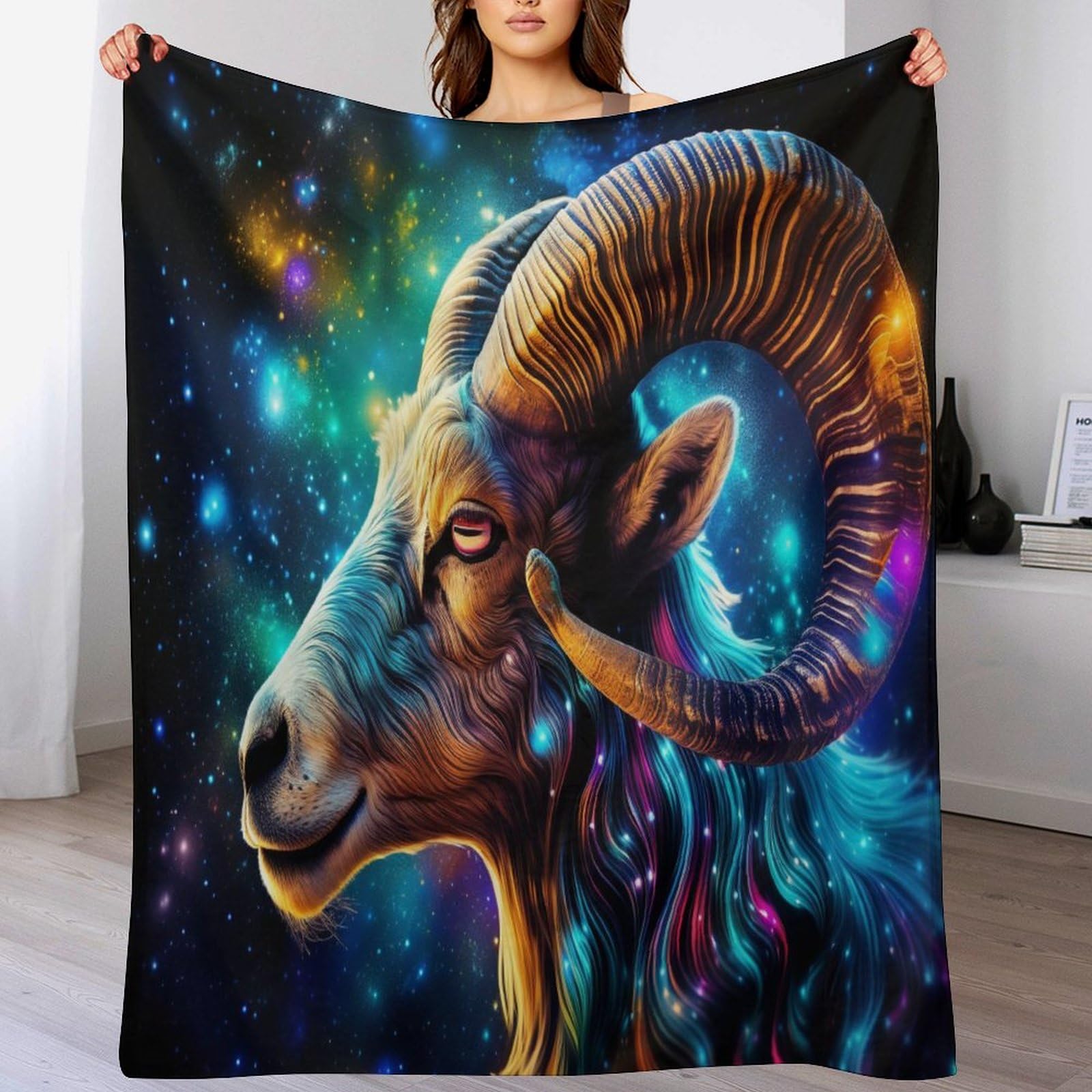 Couvertures en chèvre contre le froid plaid de lit flannel chaud 140x180cm