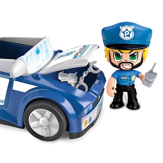 Foto 6 de 8 de Action Heroes Police Car and Bike, Coche y Moto de policía con 1 Personaje, Famosa ACN05010