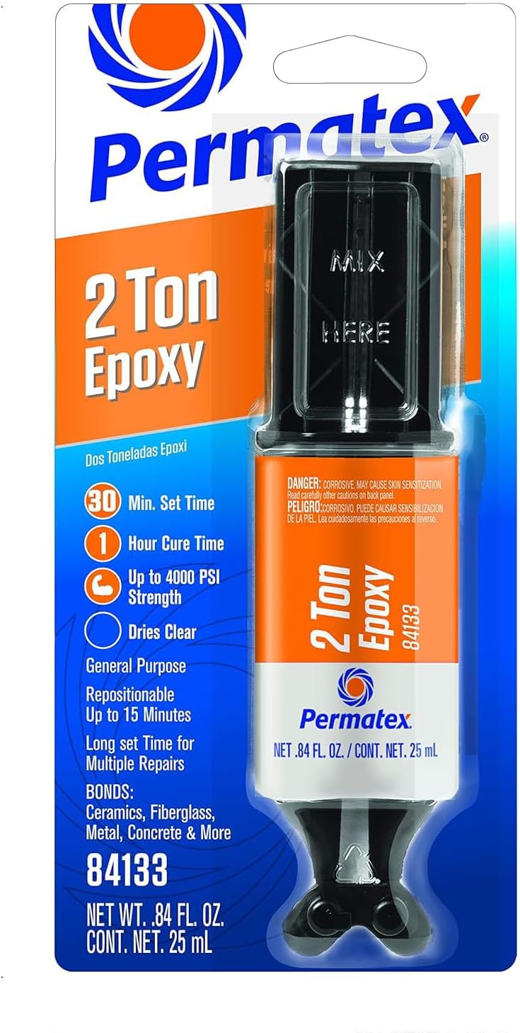 S/S Permatex® - Clear 2 TON Epoxy Glue - High Strength Adhesive - 25ml #84133
