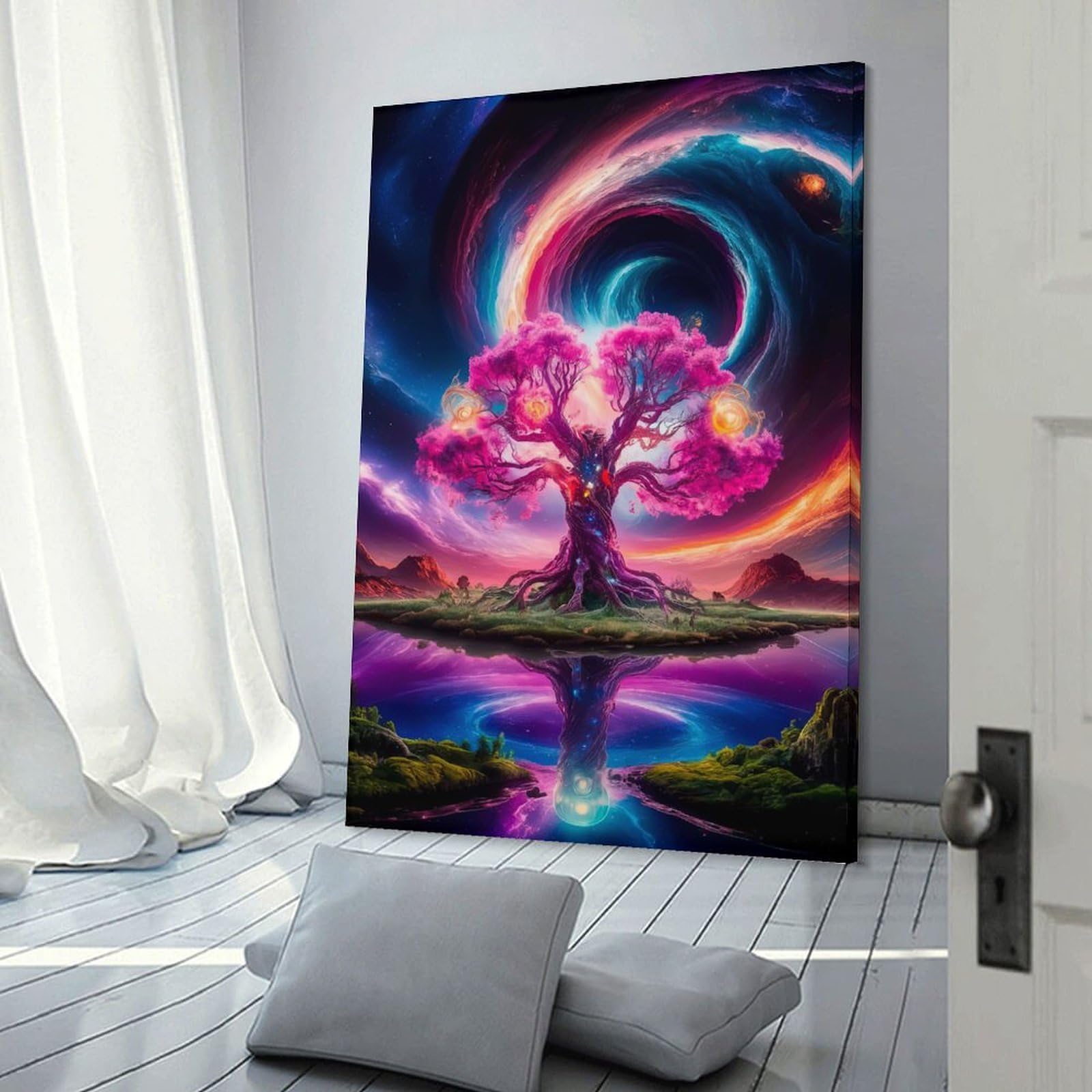 Junmoney Cosmic Tree of Infinity Wall Art Print 16x24inch(40x60cm), for Art Walls, Layered Displays Or Homes, Wall Decor Suited to Curated Displays