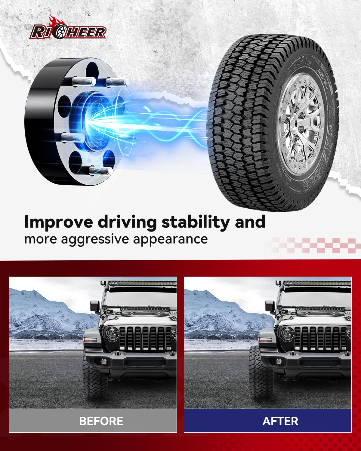 Wheel Accessories Parts 2 Pcs Hub Centric Wheel Spacers Adapters Fits 200610 Jeep Commander 19932010 Grand Cherokee 200718 Wrangler 5x5 5x127 175 Inch Thick 1220 Thread Stud