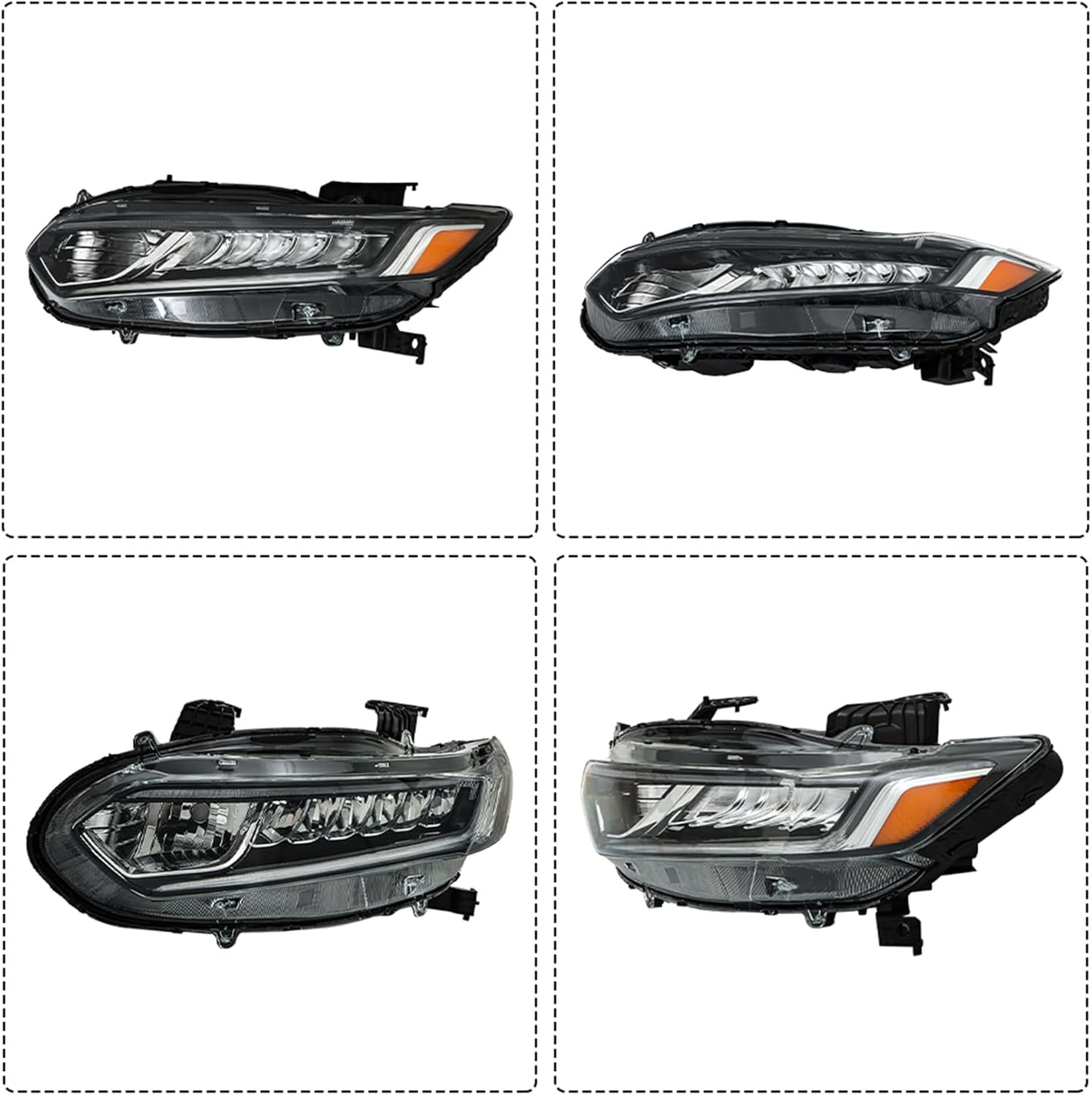HO2502187 Left Driver Side Pair Headlamp Halogen Headlight Assembly Replacement for 2018 2019 2020 Accord 33150-TVA-A01