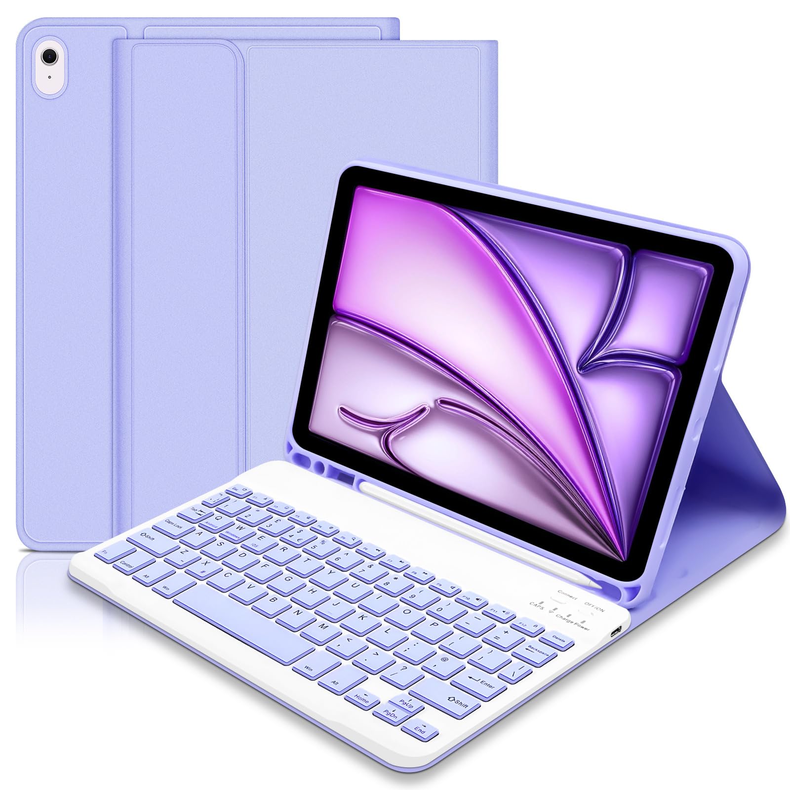 Étui à Rabat Avec Clavier Pour IPad 9e/8e/7e Génération 10,2" 2021/2020/2019, IPad Pro 10,5