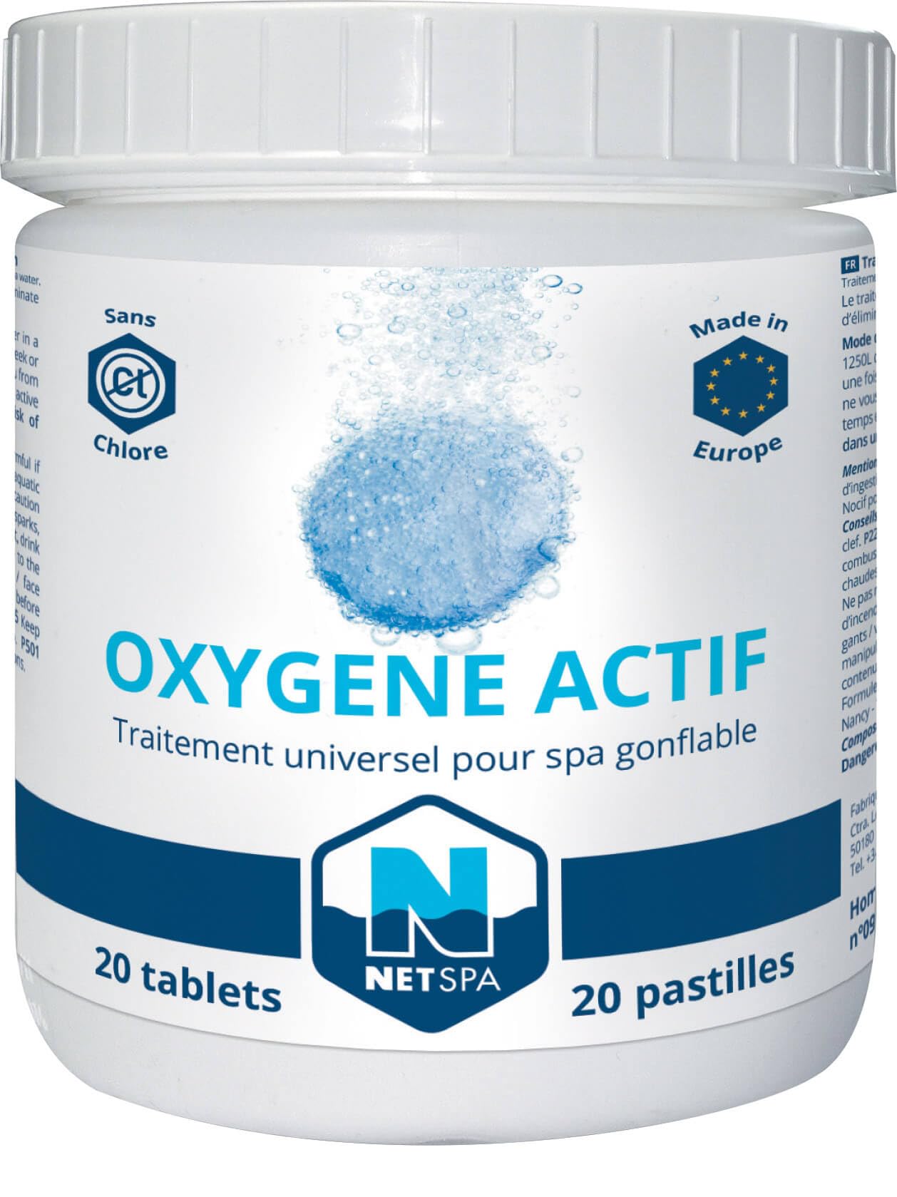 Giordanoshop 20 Pastiglie di Ossigeno Attivo da 20gr per Piscine Idromaggio e Piscine Fuori Terra NetSpa