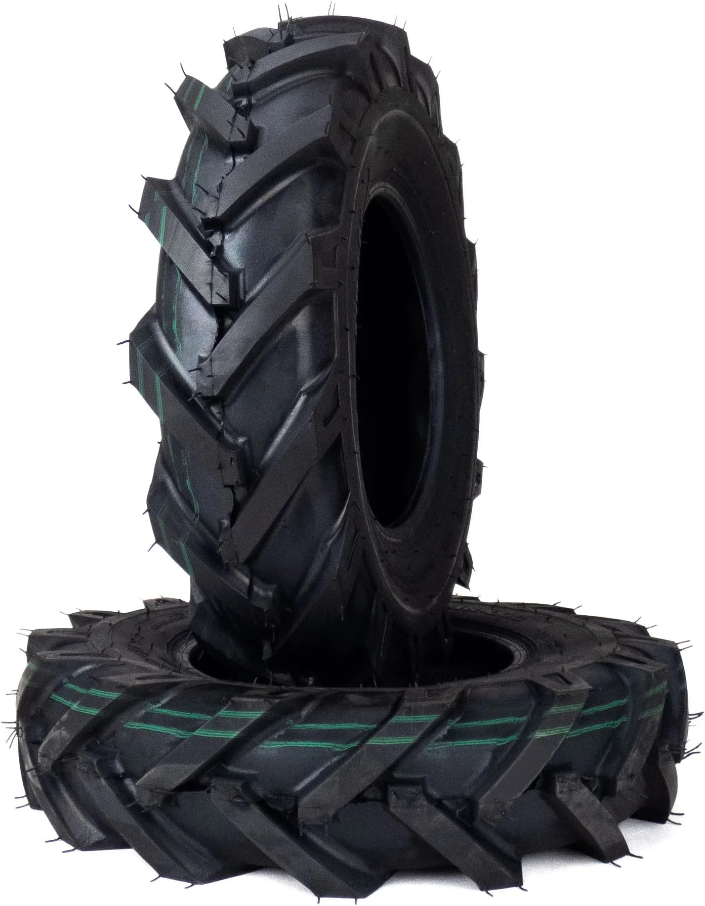MowerPartsGroup (2 4.00-8 4.80-8 4.80/4.00-8 Tubeless Lug Garden Tiller Tires 4 Ply Heavy Duty
