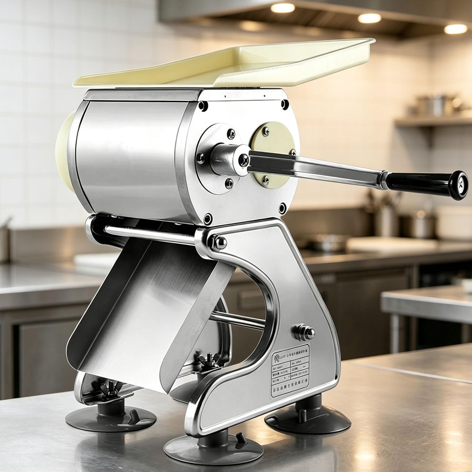 Affettatrice Manuale per Carne E Verdure, capacità di Affettatura: 60 kg/h, Materiale in Acciaio Inossidabile, Facile da Pulire, Ideale per Ristoranti E Macellerie. 3.5mm