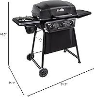 Vista 10 de Char-Broil® Serie Clásica™ Parrilla de gas propano con 3 quemadores con quemador lateral con convección de acero inoxidable - 463773817-P2
