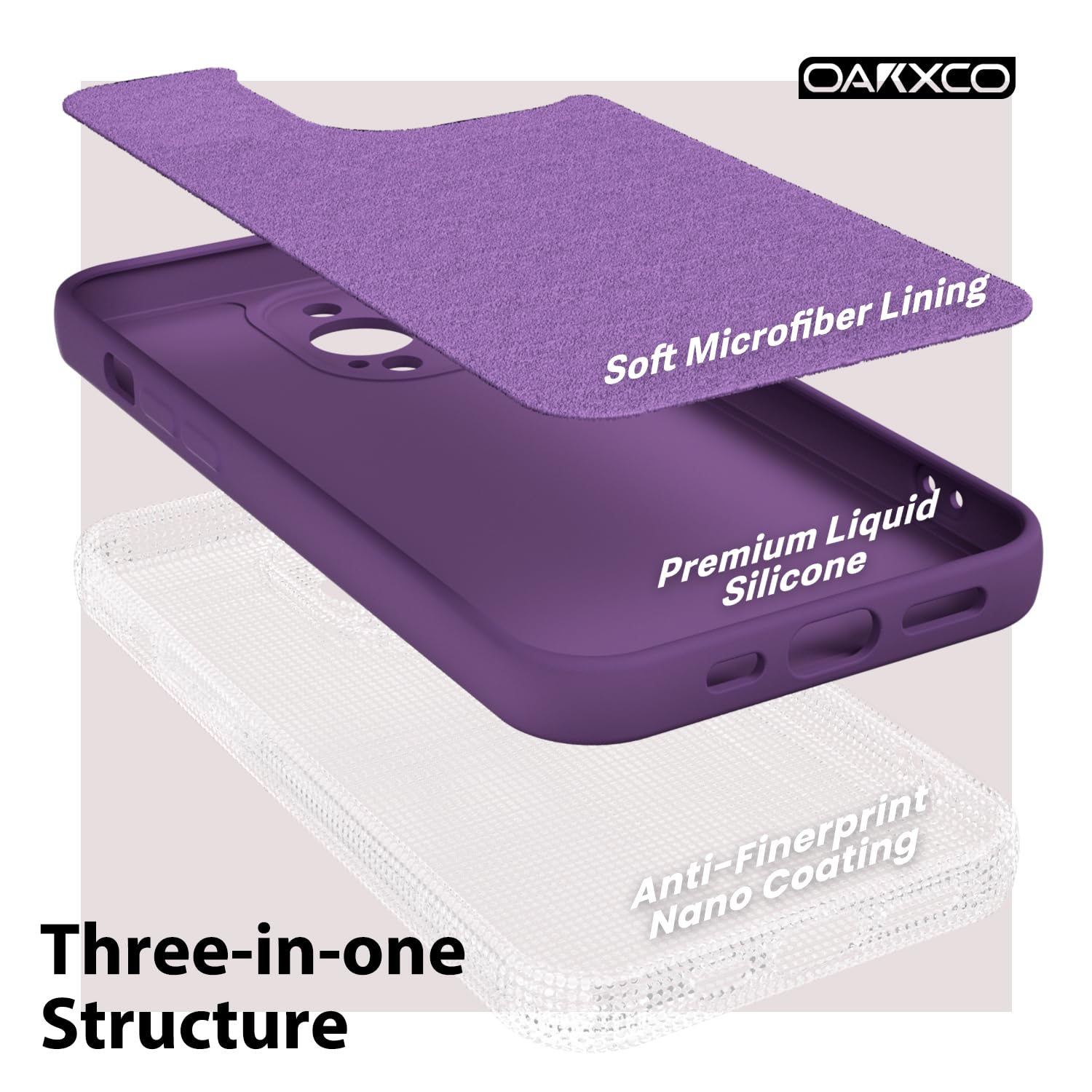 oakxco for iPhone 16 Pro Max Case Liquid Silicone, Soft Rubber Gel Elegant Aesthetic Basic Simple Cover, Cute Thin Slim TPU Matte Solid Color Plain Smooth Case for Women Girl, Light Pink — view 509