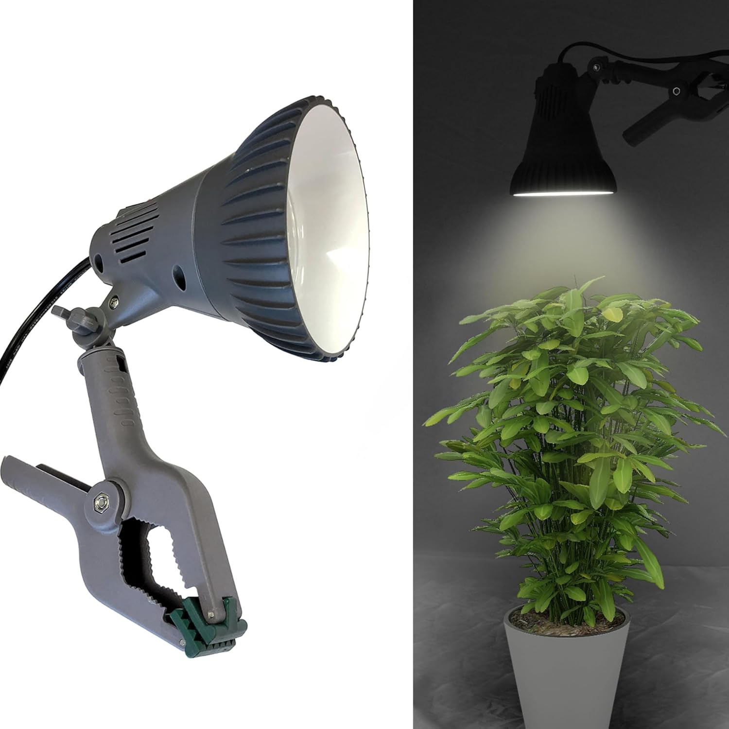 LED Plant Grow Light Bulbs Full Spectrum with 17.29 PPF, Grow Light with 6Feet Cord and Clamp for Indoor Plants