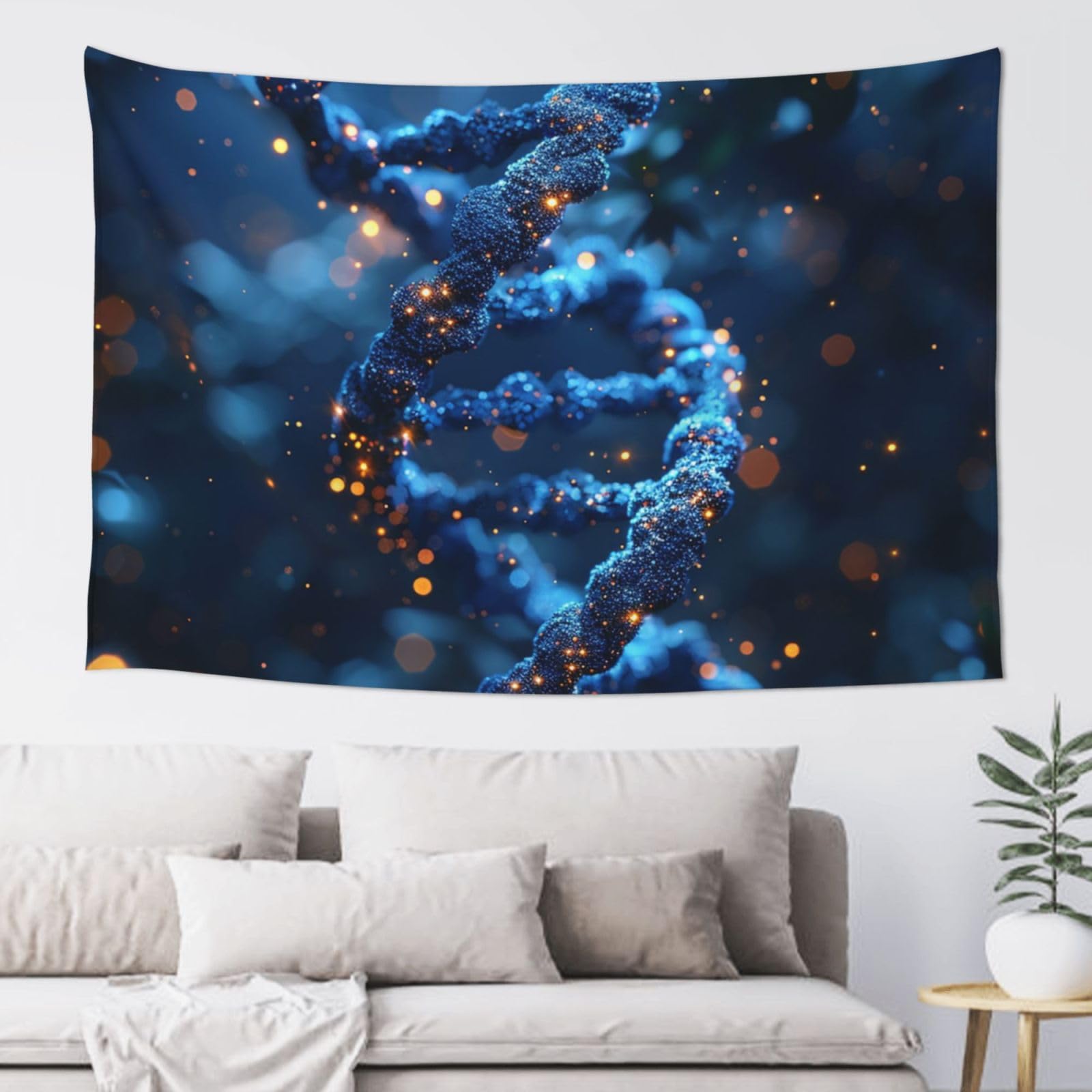 MXZERFKGLA Tapestry Wide Wall Hanging Tapestries Lightweight Art Wall Blanket DNA Genetic Helix Tapestry Vintage Mural Home Decor Aesthetic Tapestries for Bedroom Dorm Living Room 60x40 Inch