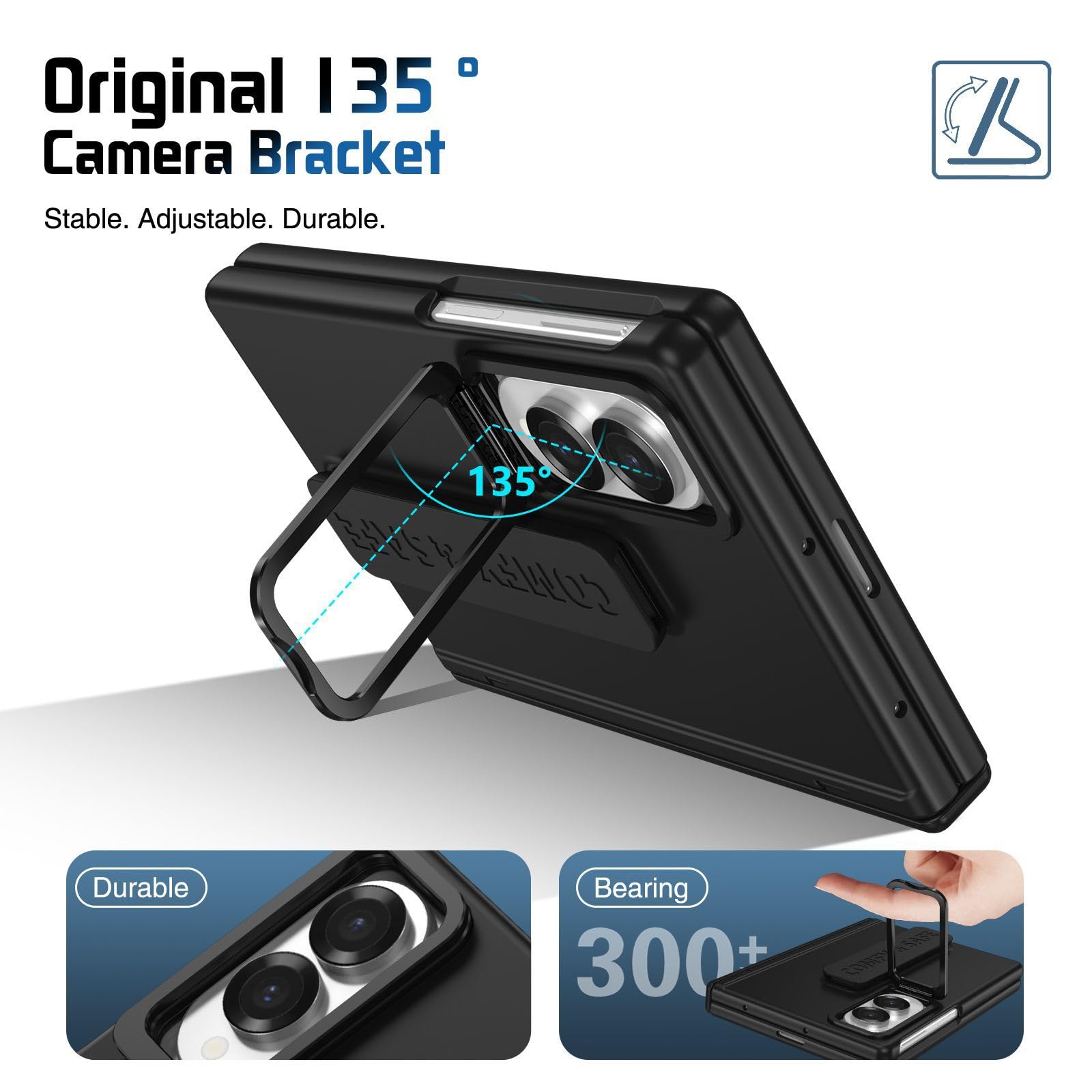 Modne etui do Samsung Galaxy Z Fold 8, osłona ekranu ze szkła hartowanego