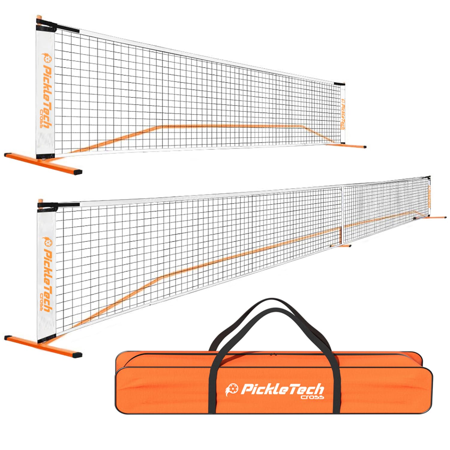 4.0 Slim Version 2in1 Portable Pickleball Nets Outdoor Game, 22ft 11ft Pickleball Net-USAPA Regulation Size-Half Court Pickle Ball Net System with Carrying Bag for Driveway