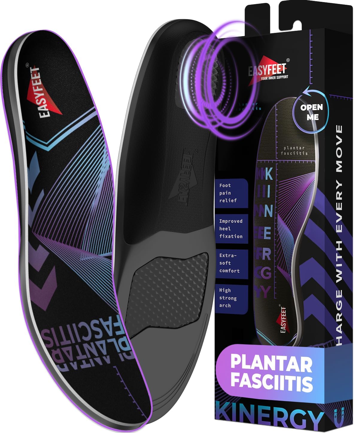 Premium Anti-Fatigue Shoe High Arch Support Insoles Men Women - Plantar Fasciitis Inserts - Orthotic Inserts Shoe Soles Standing All Day - Flat Feet Foot - Work Boot Insoles