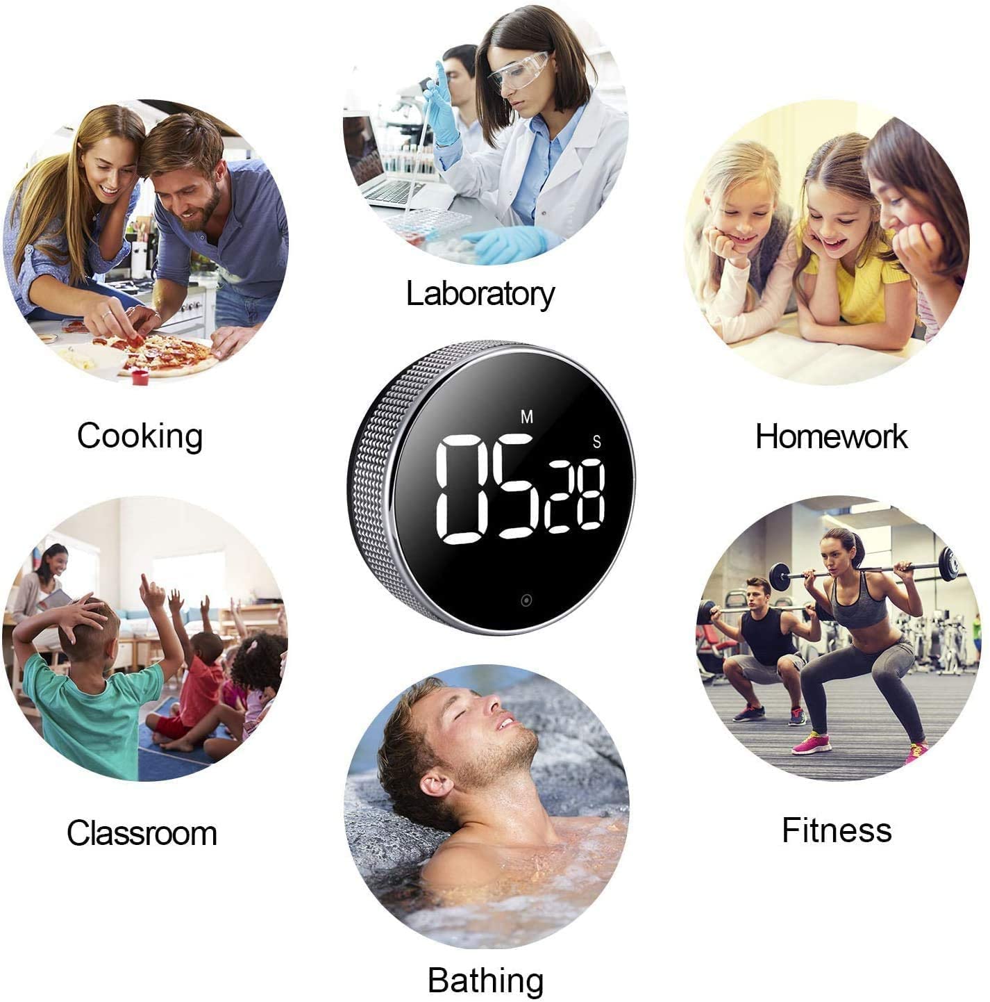 Buy Kitchen Timers,Digital Classroom Timer for Kids, Large LED