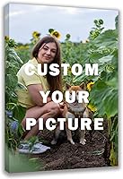 Personalized 8x10 Framed Canvas Photo Prints - Custom Wall Art for Pets, Family Gifts, Mom, Dad, Home Decor