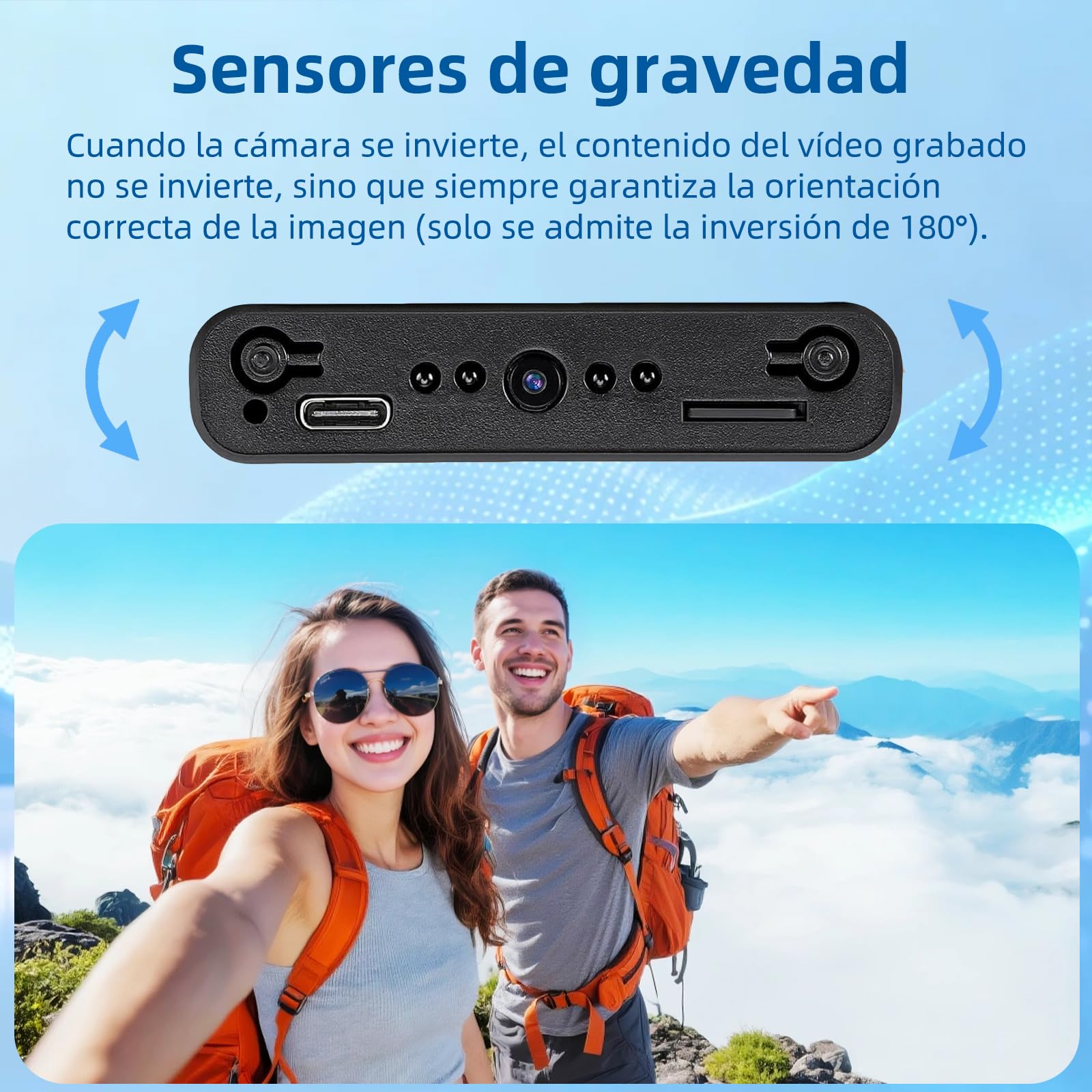 Mini cámara, cámara espía oculta, cámara niñera en alta definición 1080P,con función de detección de movimiento,apta para la vigilancia de seguridad en interiores,oficinas y otros lugares,sin Wi-Fi.