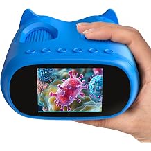 1000X Handheld Digital Microscope for Kids 2-in-1 Miniscope & Telescope with 4K 2.0" IPS Screen, Portable Maganifying Glass Educational STEM Toy, 15pcs Slides, Rechargeable Gift for Boys & Girls 4-12