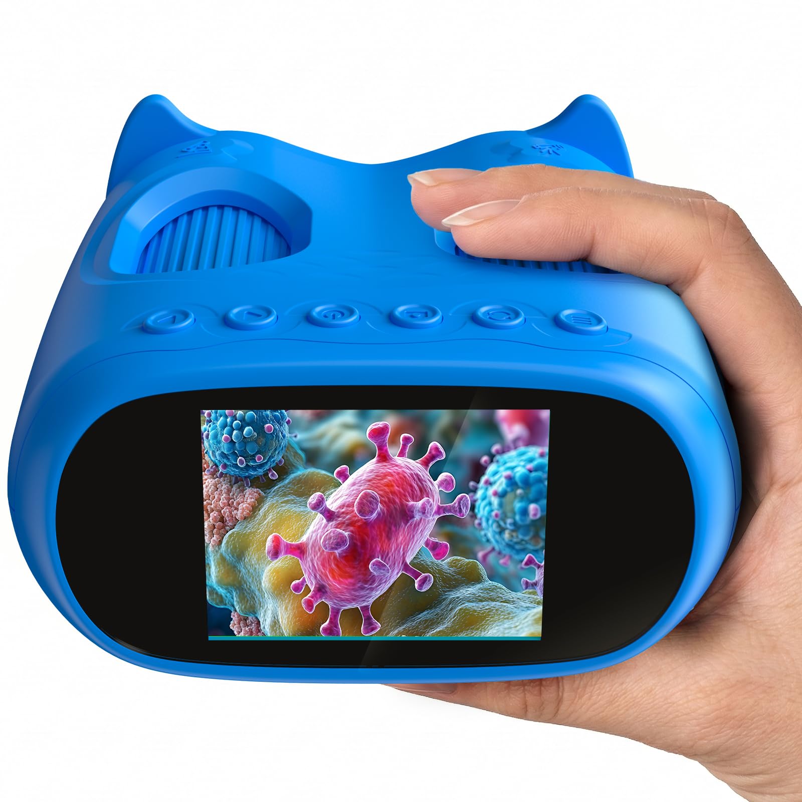 1000X Handheld Digital Microscope for Kids: 2-in-1 Miniscope & Telescope with 4K 2.0" IPS Screen, Portable Maganifying Glass Educational STEM Toy, 15pcs Slides, Rechargeable Gift for Boys & Girls 4-12