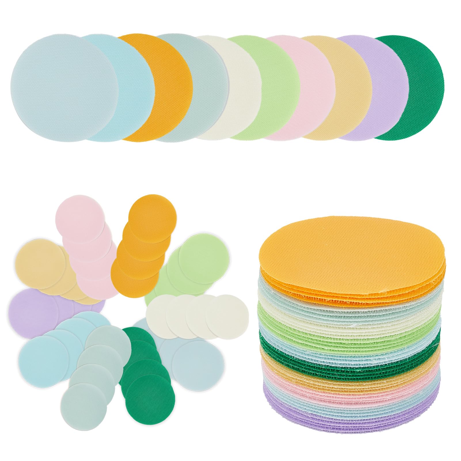 NICENEEDED 40 PCS Carpet Spot Markers, 4 Inch Multicolor Removable Floor Circles Dots Rug Mats, Flexible Spot Markers for Decoration Yoga Standing