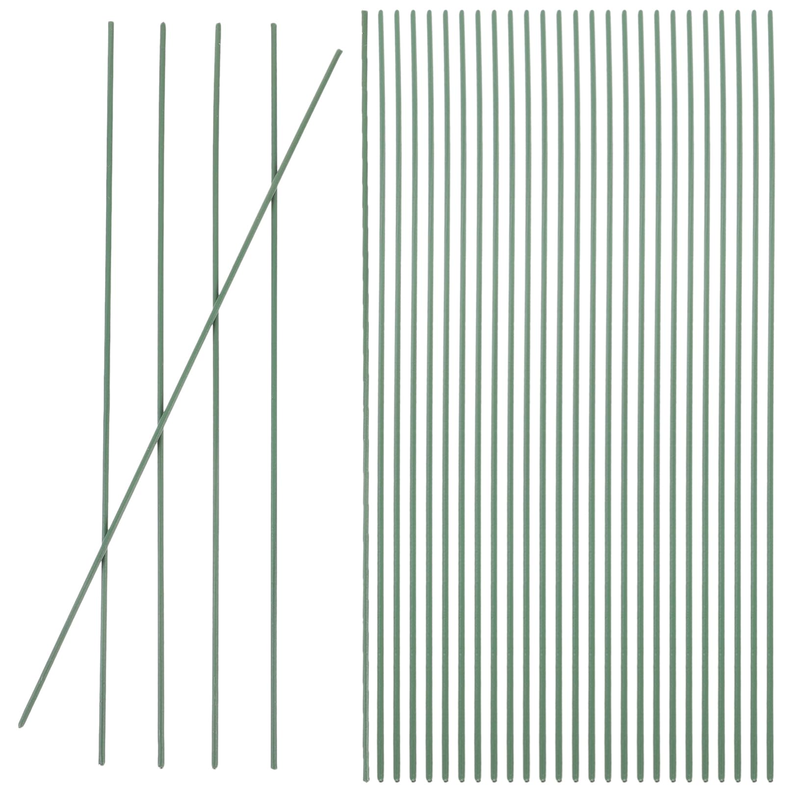 KONTONTY 100pcs DIY Artificial Flower Stems Green Floral Tape Wire for Mothers Day Arrangements