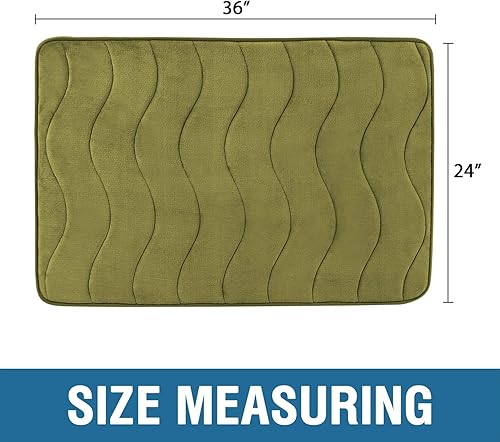 Miniatura 9 de Flamingo P Tapete de baño de espuma viscoelástica para baño, antideslizante, terciopelo grueso, suave y cómodo, absorbente de agua, lavable a