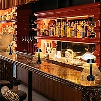 Vista 5 de UMEXUS Lámparas de mesa pequeñas inalámbricas, recargable, funciona con pilas, de 3 vías, táctil, regulable, de metal, portátil, mini lámpara