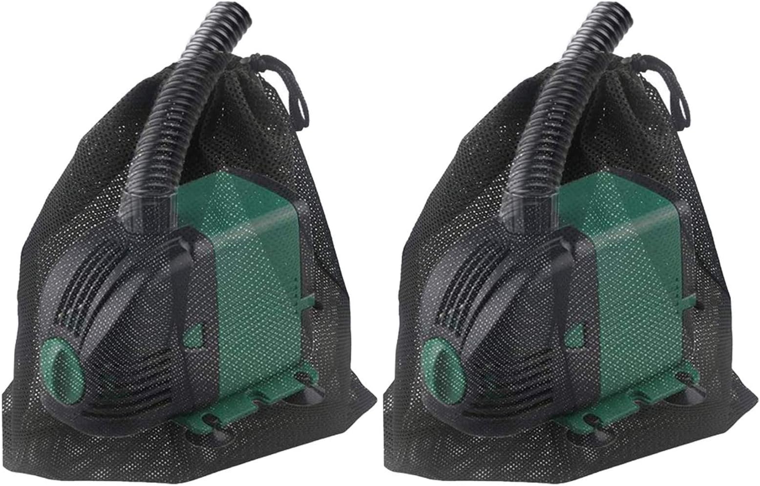 Pond Pump Filter Bag, 12.2"x 15.9" 2 Pack Drawstring Pond Mesh Pump Barrier Bags for Pool Biofilters Aquarium Filtration, Protection Cover from Needles Leaves Hair for Outdoor Fountain