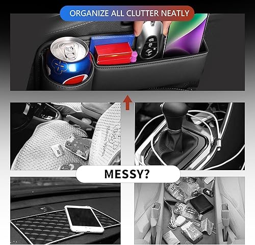 Miniatura 5 de 2025 Nuevo organizador de espacio para asiento de automóvil, relleno de espacio para asiento de automóvil con portavasos y almacenamiento para