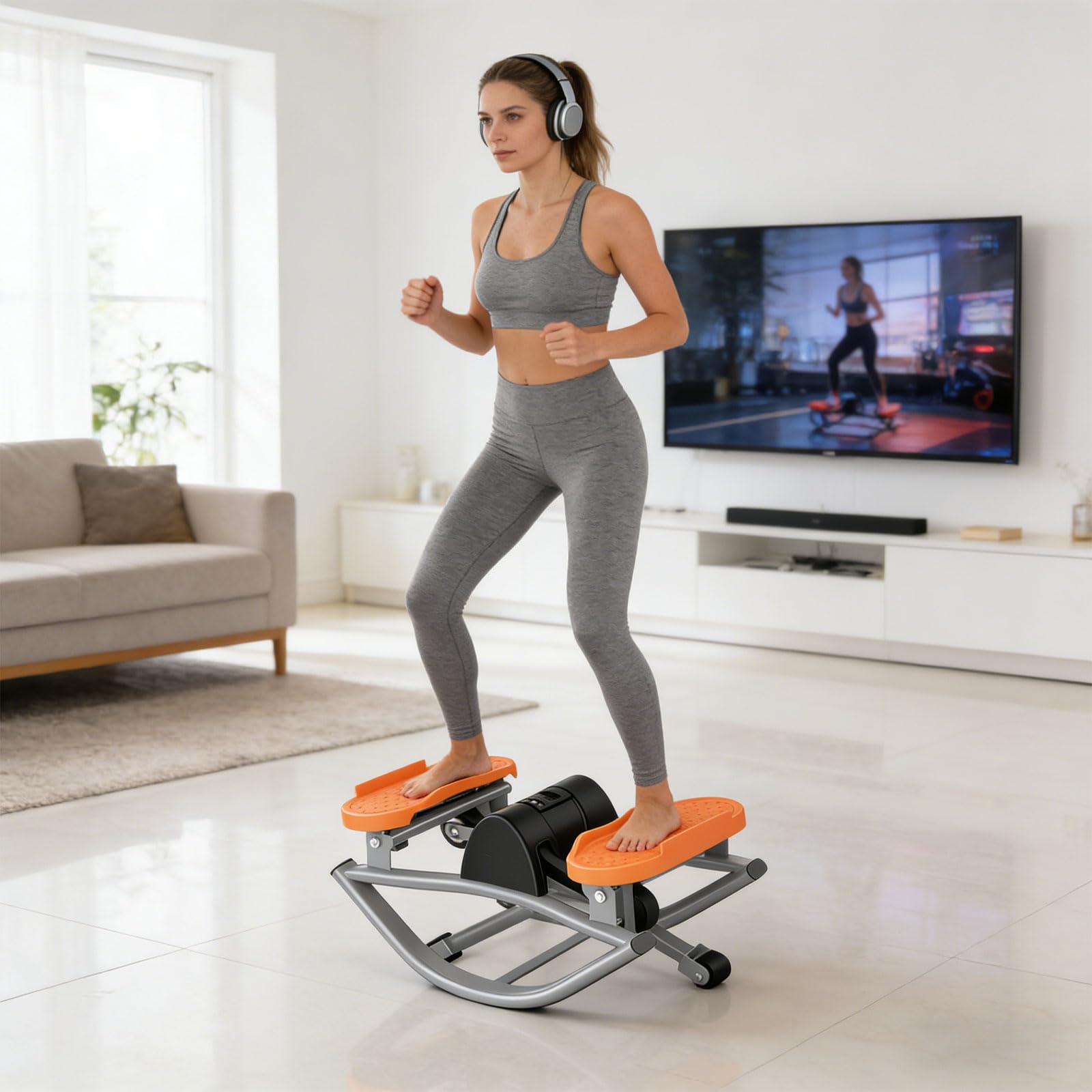 Machine à pédale pratique, compacte et silencieuse, entraînement pour le bureau à domicile, exercice, équipement de jambe en caoutchouc antidérapant