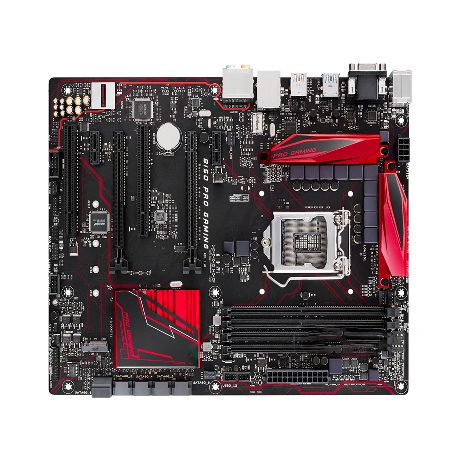 Carte Mere Fit for ASUS B150 Pro Gaming, LGA 1151 4 x DDR4 DIMM 64 Go PCI-E 3.0 1 M.2 SATA3 VGA HDMI USB3. Carte mère ATX