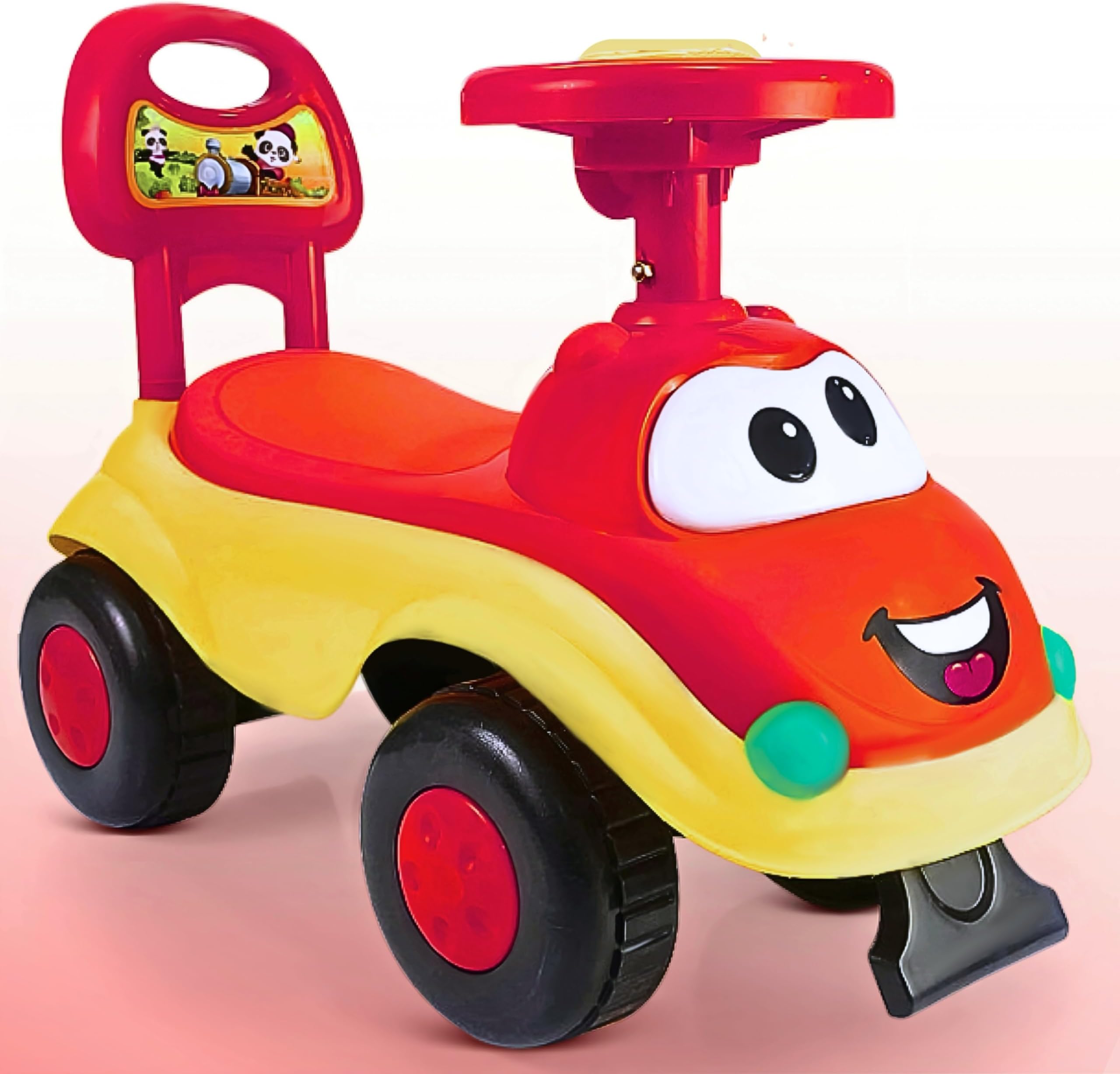 Magic Ride on & Car for Kids with Music Horn | Push Car for Baby with Backrest | Ride on for Kids 1 to 3 Years (Red)