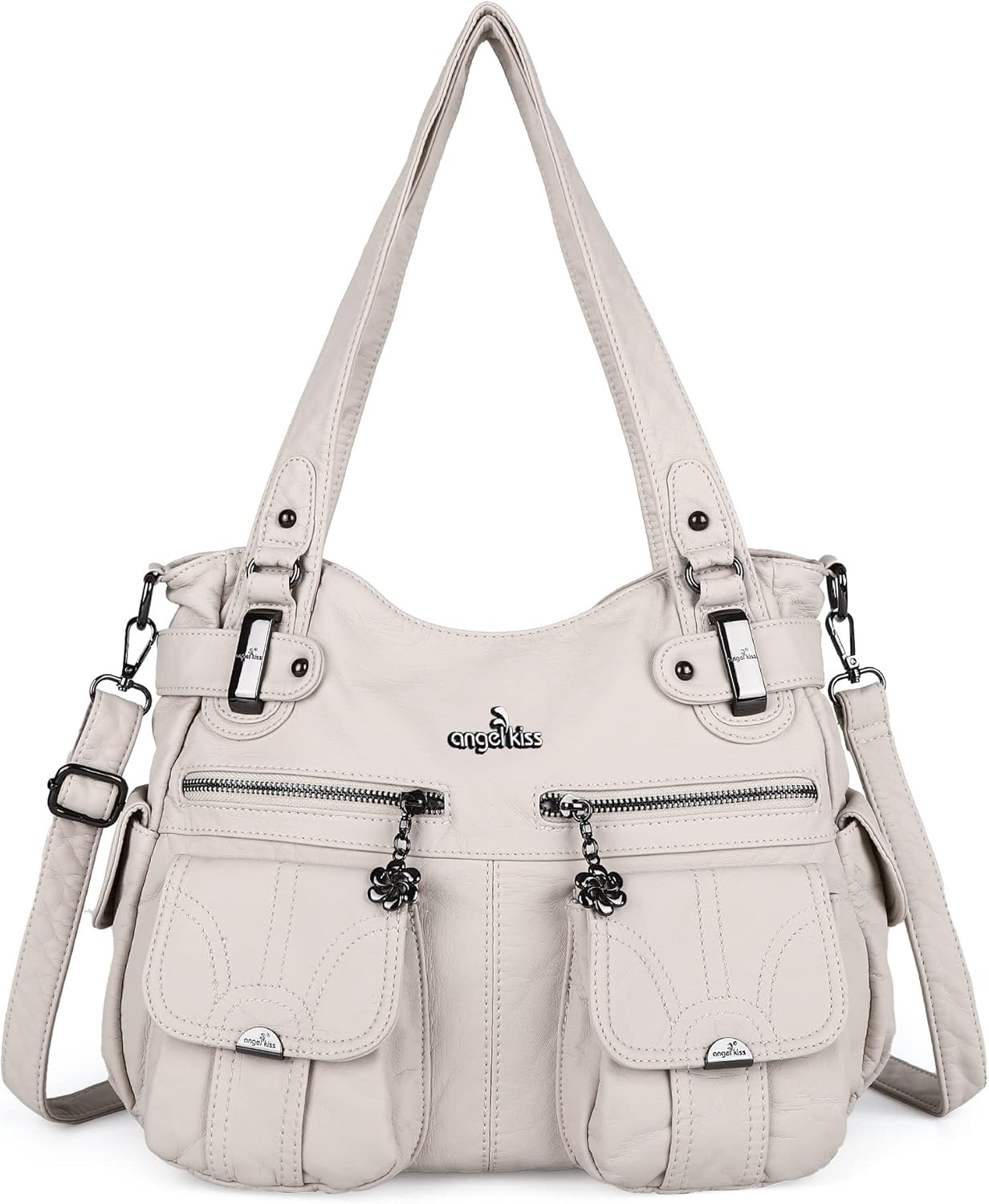 Purses and Handbags Women Tote Shoulder Top Handle Satchel Hobo Bags Fashion Washed Leather Purse