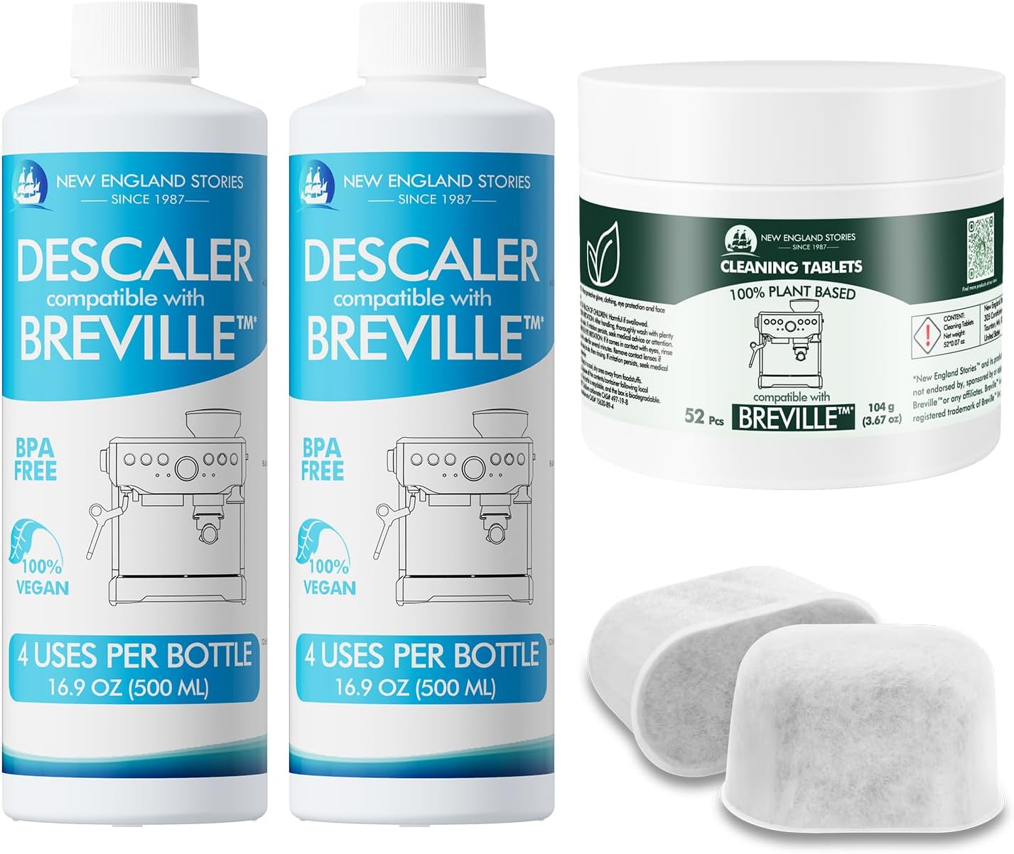 New England Stories Breville Compatible Descaling, Cleanng & Maintenance Kit