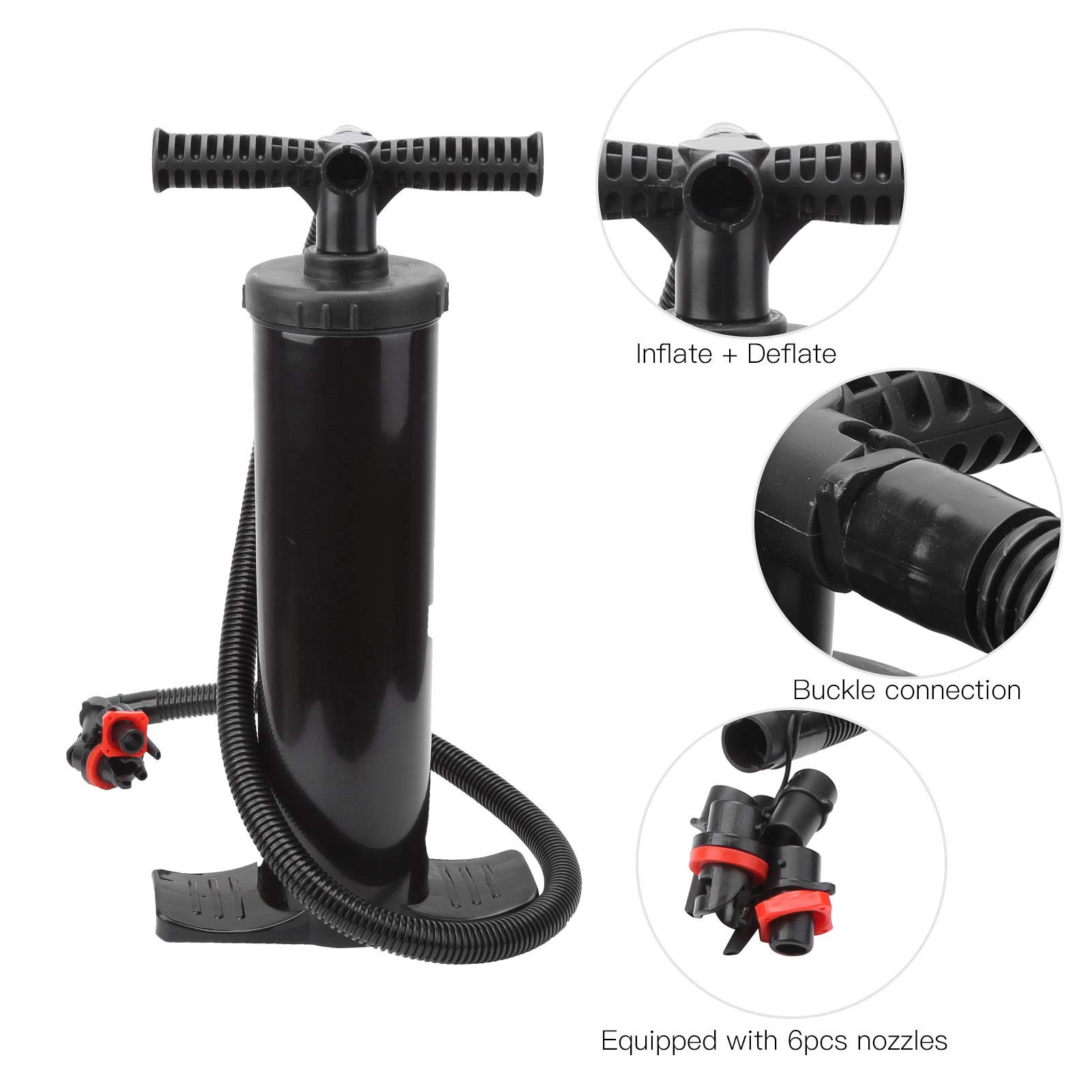 Manuelle Luftpumpe Mit 5 Düsen - Bis 14,5 PSI | Für Kajaks & Schlauchboote