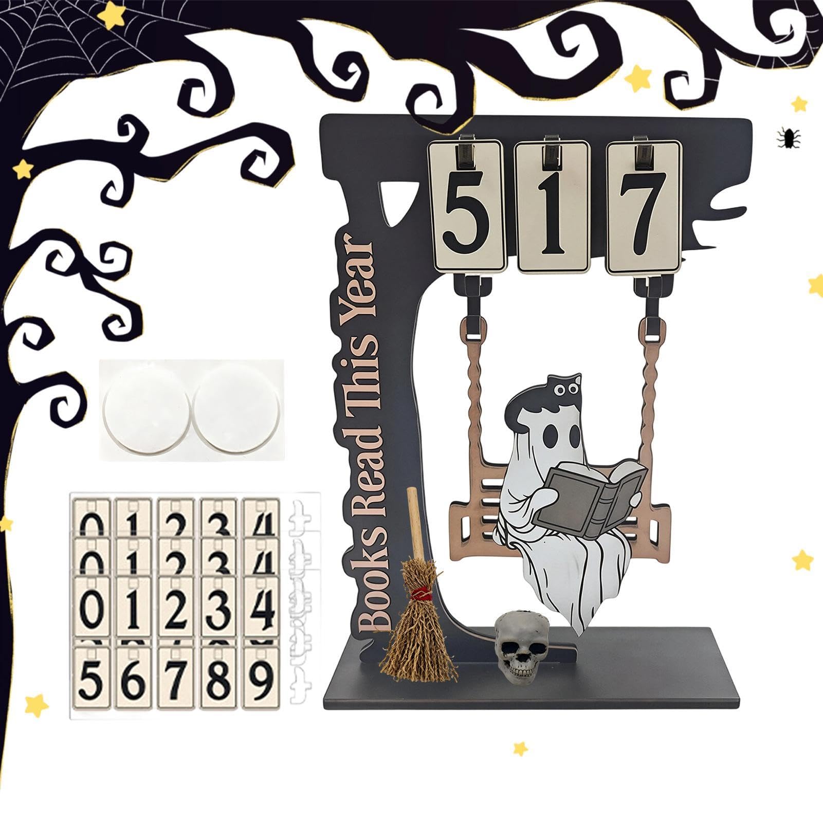 Sujetalibros Fantasma de Halloween Pisapapeles Decorativo de Mesa para Hogar